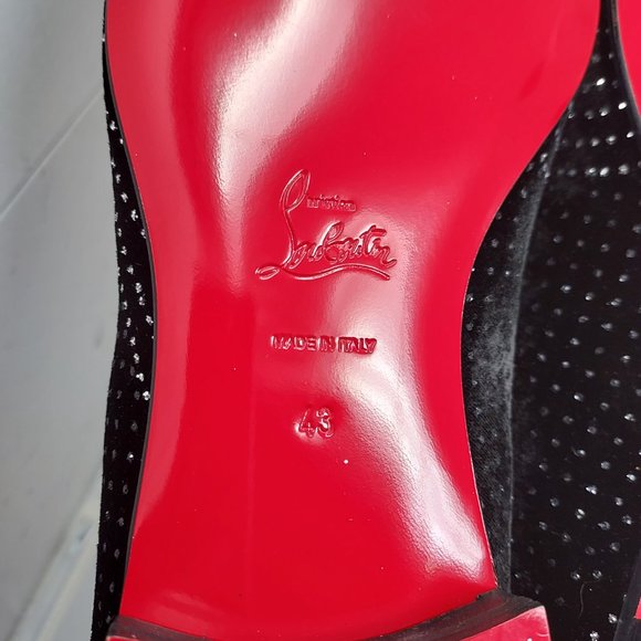 Christian Louboutin Men's Dandy Chick Black Crystal Shoe Loafer - Picture 5 of 10